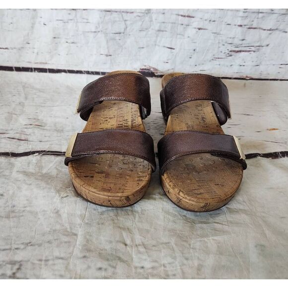 Vionic Pepper Metallic Cork Wedge Sandal Size 10 - Picture 5 of 8